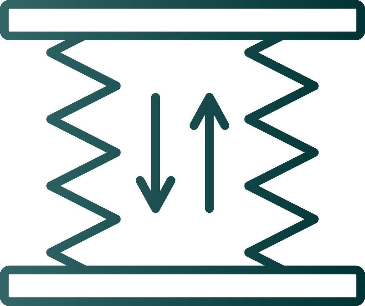Car Lift Line Gradient Icon vector