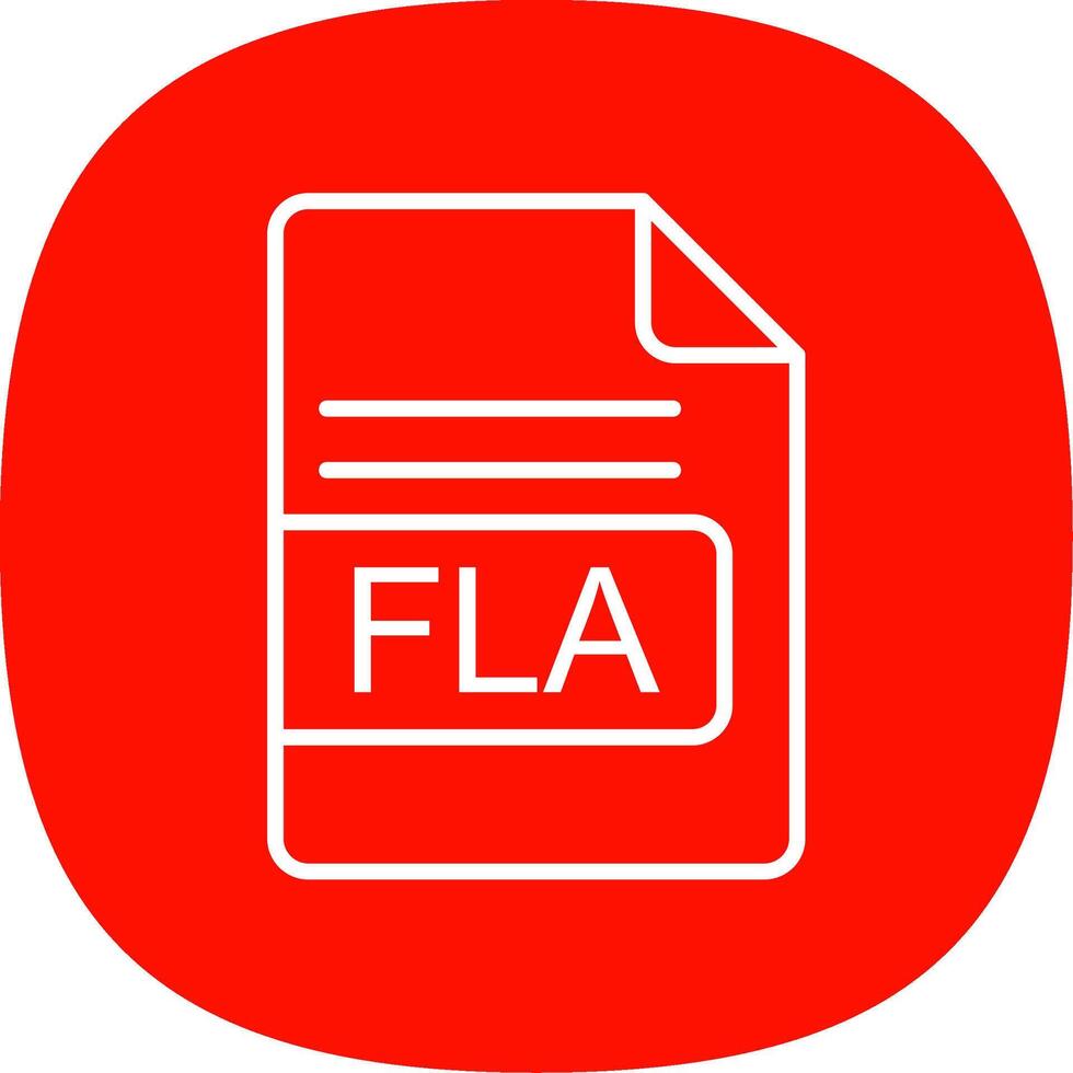 fla archivo formato línea curva icono diseño vector