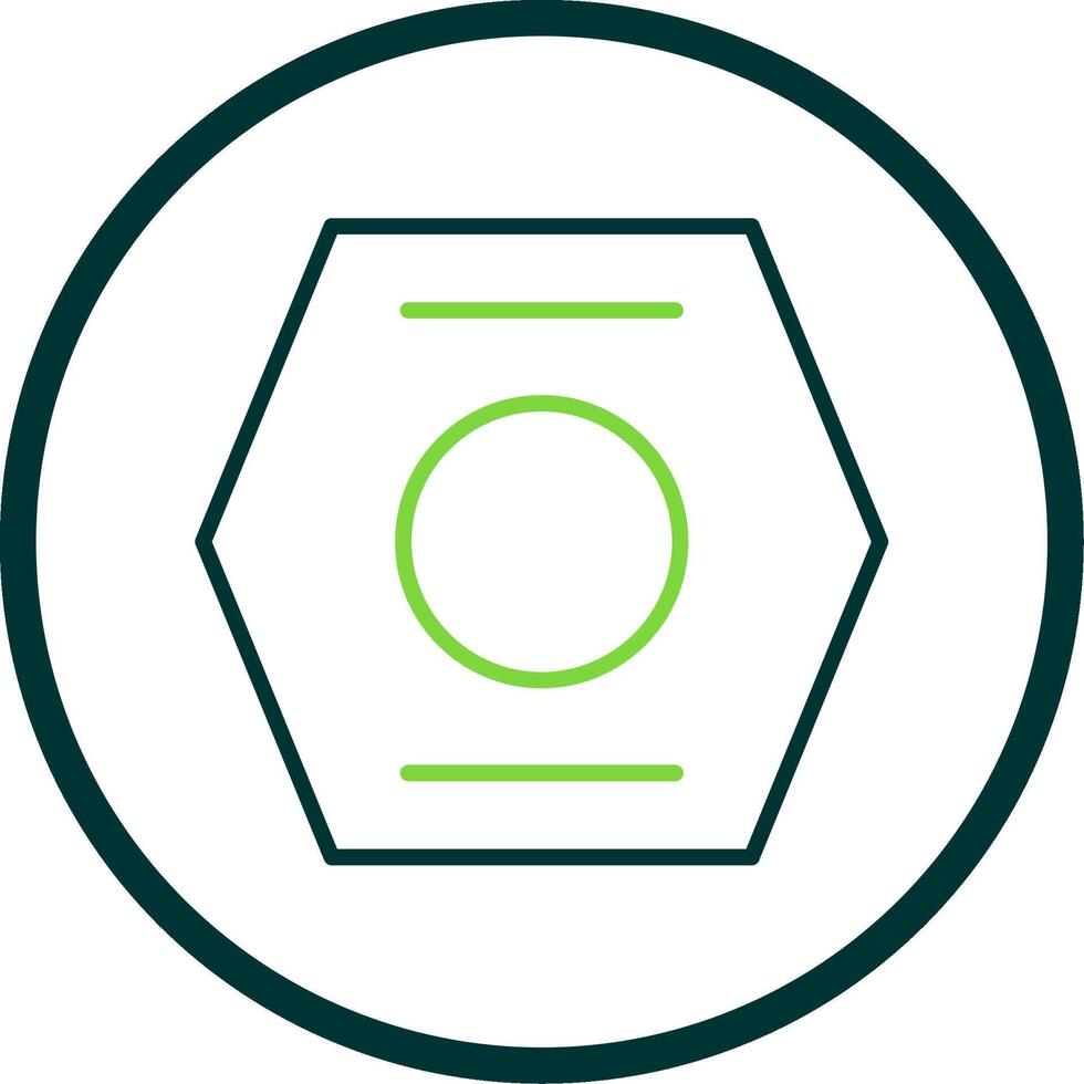 Nut Line Circle Icon Design vector