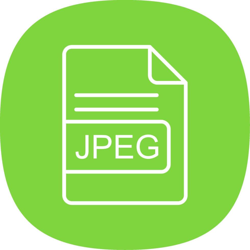 JPEG File Format Line Curve Icon Design vector