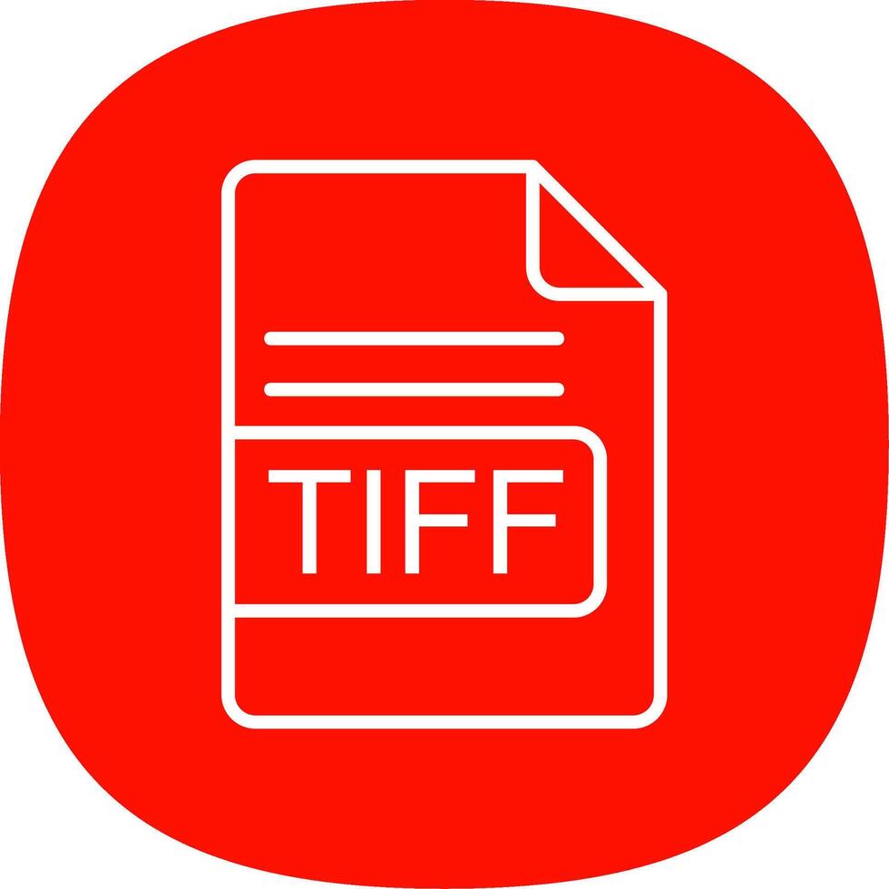 TIFF File Format Line Curve Icon Design vector