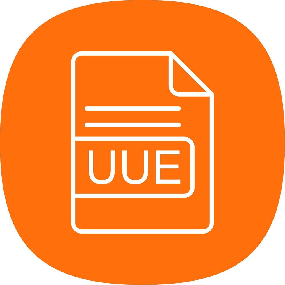 UUE File Format Line Curve Icon Design vector