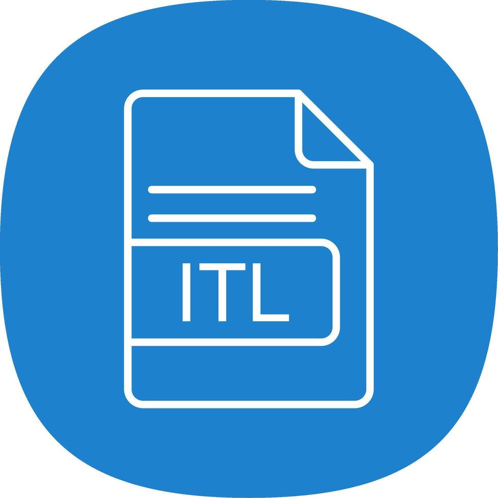 ITL File Format Line Curve Icon Design vector