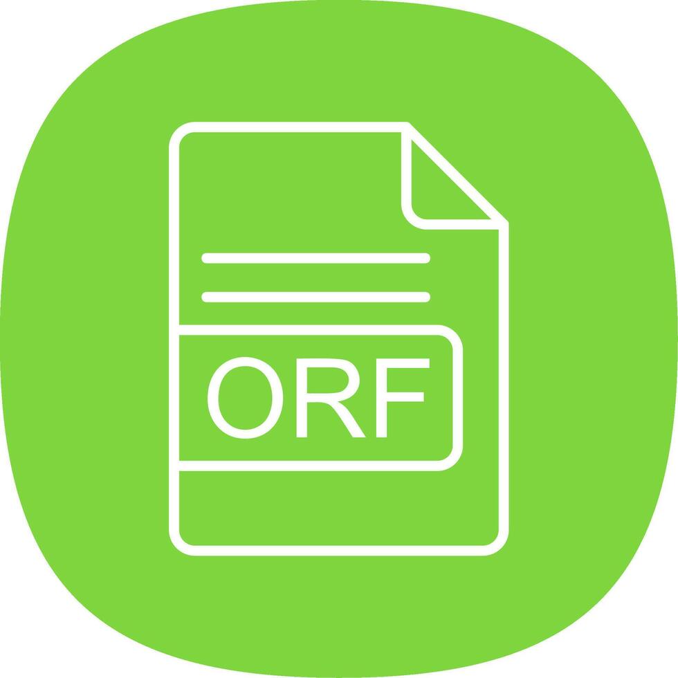 ORF File Format Line Curve Icon Design vector