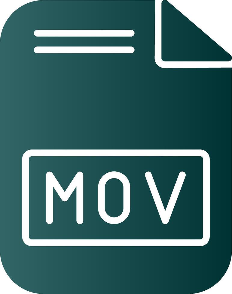 Mov File Glyph Gradient Icon vector