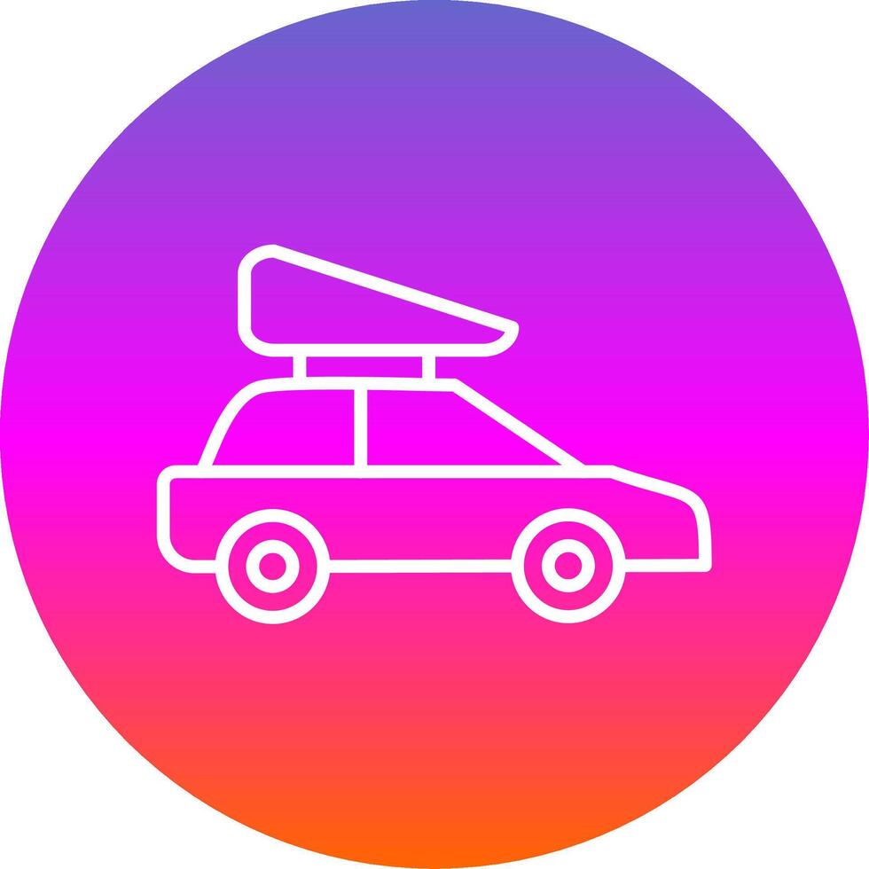 Family Car Line Gradient Circle Icon vector