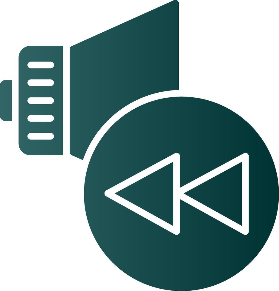 Rewind Glyph Gradient Icon vector