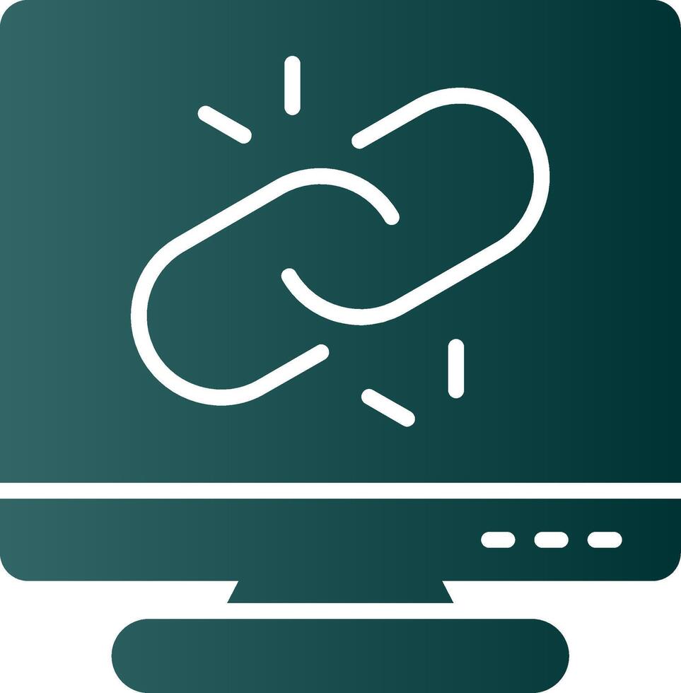 Unlink Glyph Gradient Icon vector