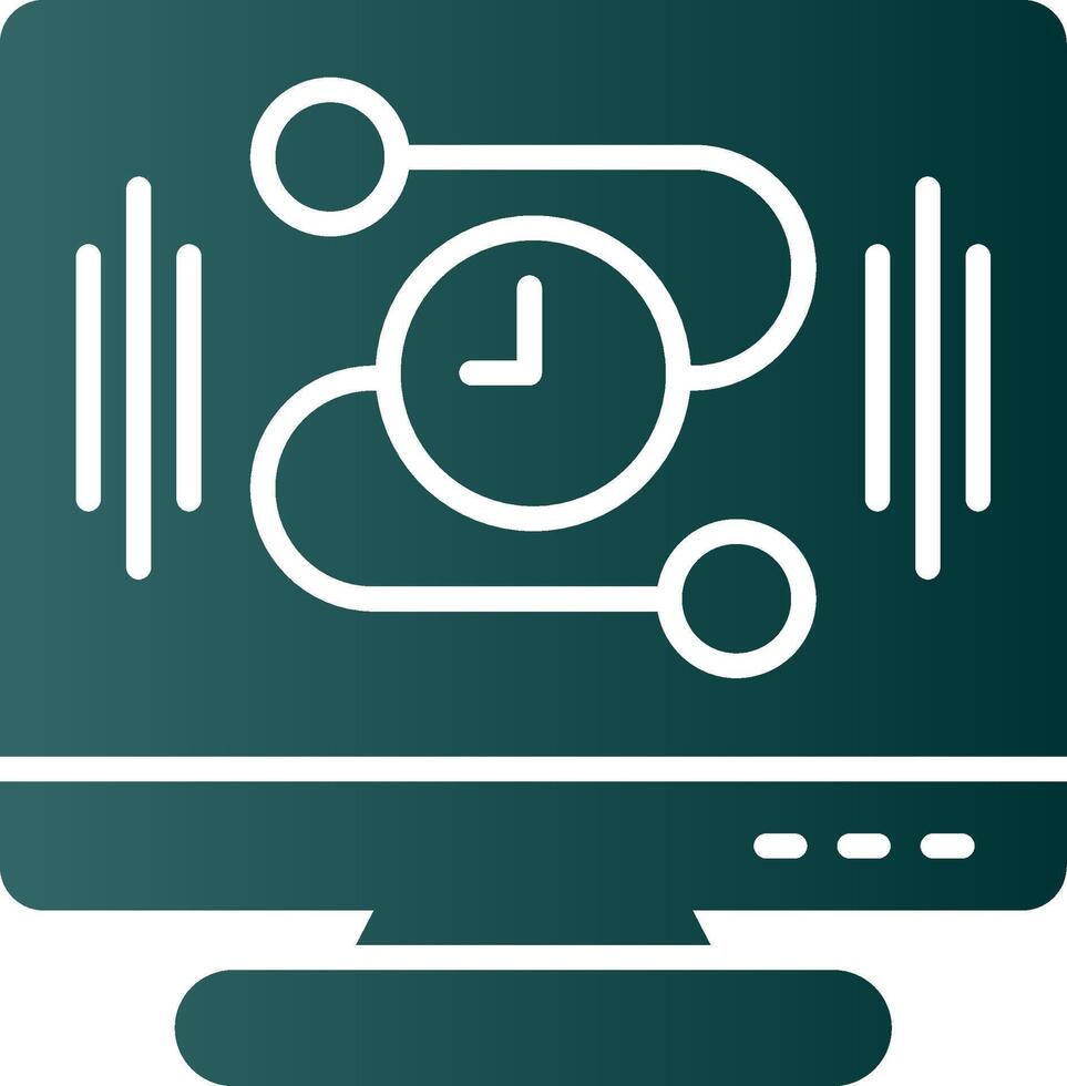 TimeGlyph Gradient Glyph Gradient Icon vector