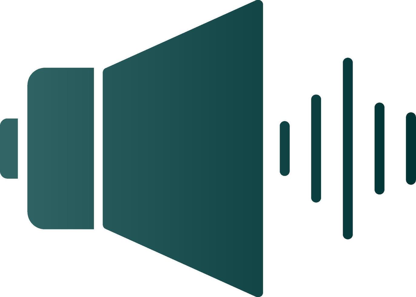 Audio Glyph Gradient Icon vector