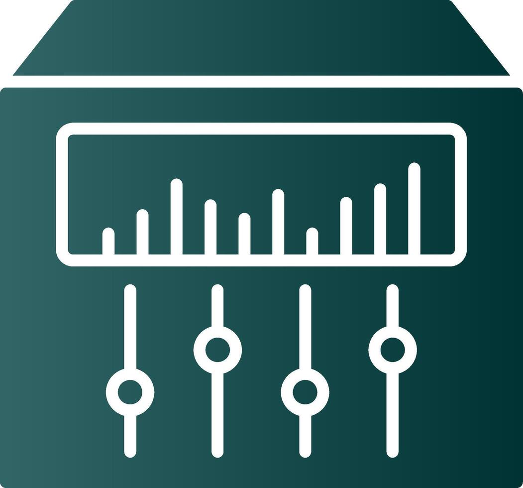 Sound Mixer Glyph Gradient Icon vector