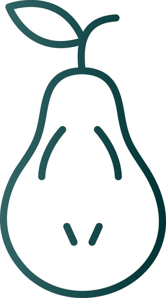 Pear Line Gradient Icon vector