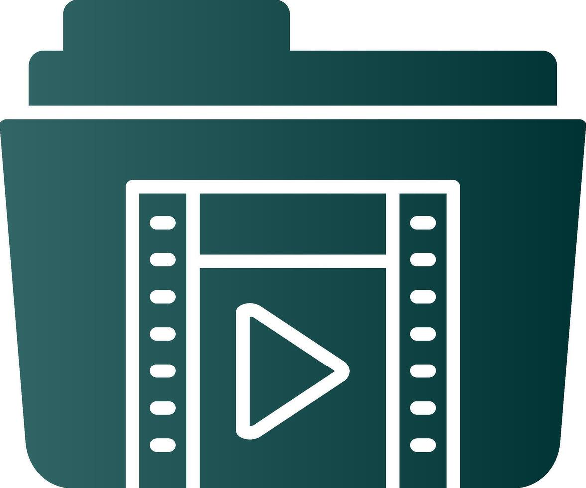 Footage Glyph Gradient Icon vector