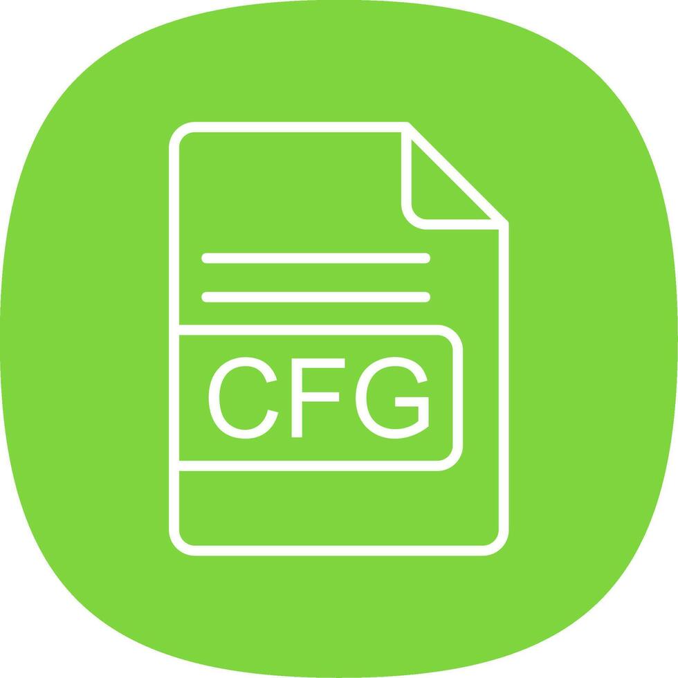 CFG File Format Line Curve Icon Design vector