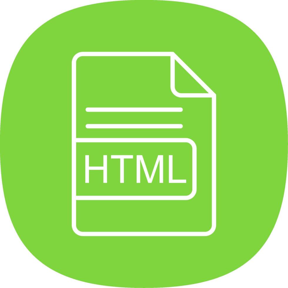 HTML File Format Line Curve Icon Design 43635332 Vector Art at Vecteezy