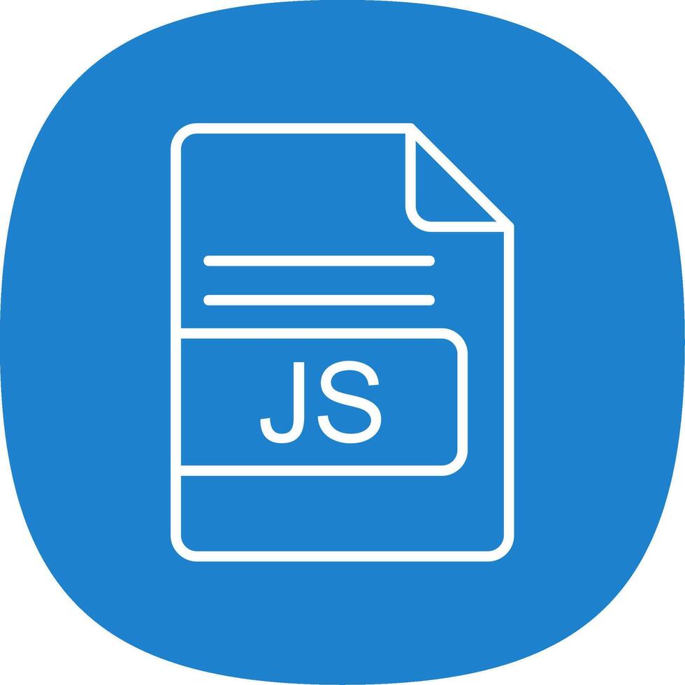 JS File Format Line Curve Icon Design vector