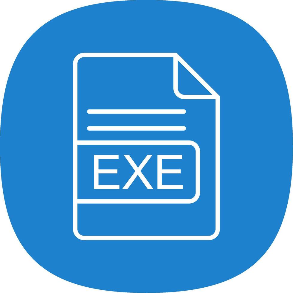 EXE File Format Line Curve Icon Design vector