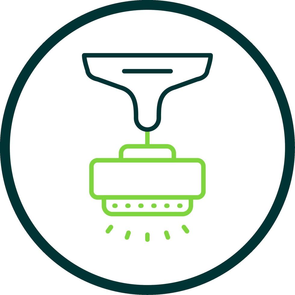 Lamp Line Circle Icon Design vector