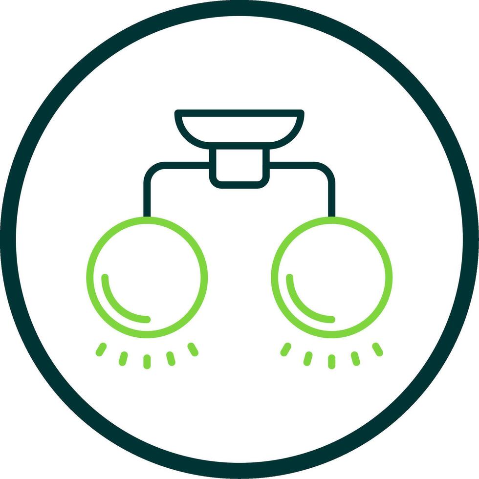 Lamp Line Circle Icon Design vector