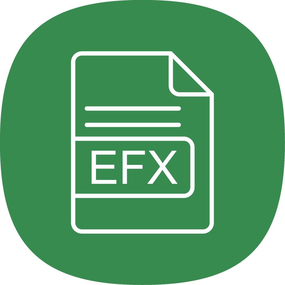 EFX File Format Line Curve Icon Design vector