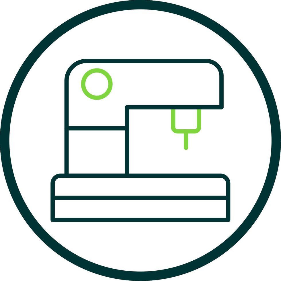 Sewing Machine Line Circle Icon Design vector