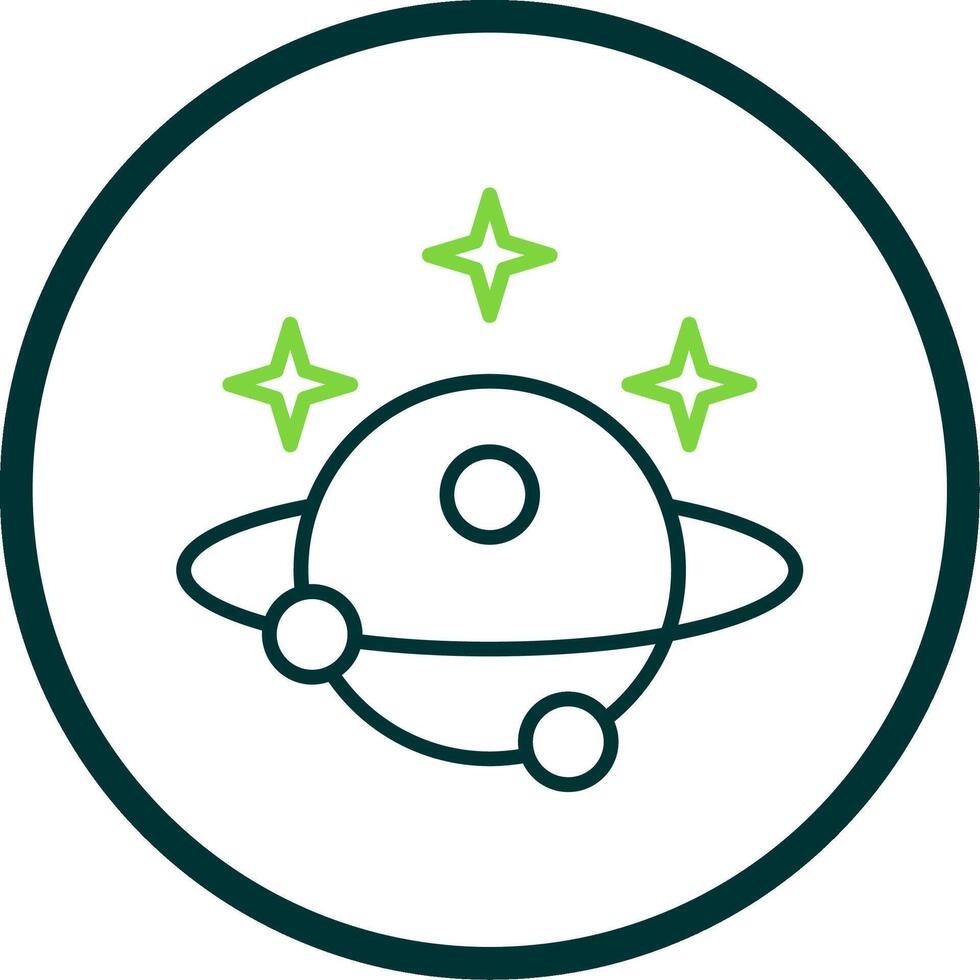 Astronomy Line Circle Icon Design vector