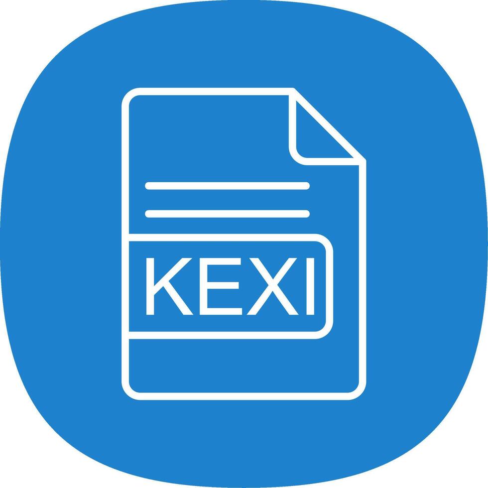 KEXI File Format Line Curve Icon Design vector