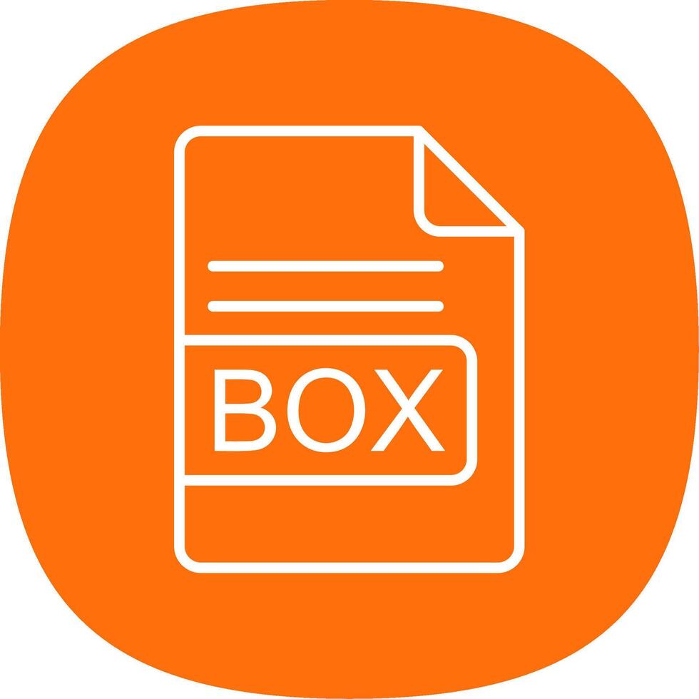 BOX File Format Line Curve Icon Design vector