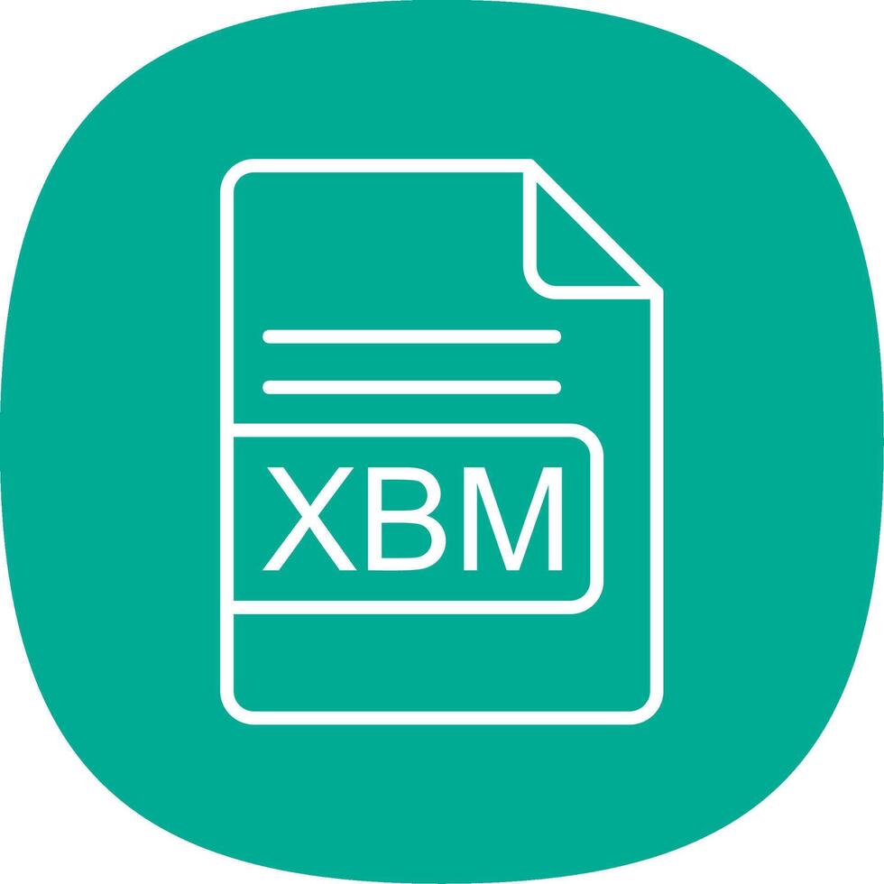 XBM File Format Line Curve Icon Design vector