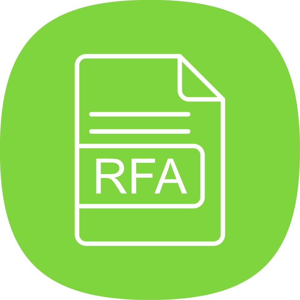 RFA File Format Line Curve Icon Design vector