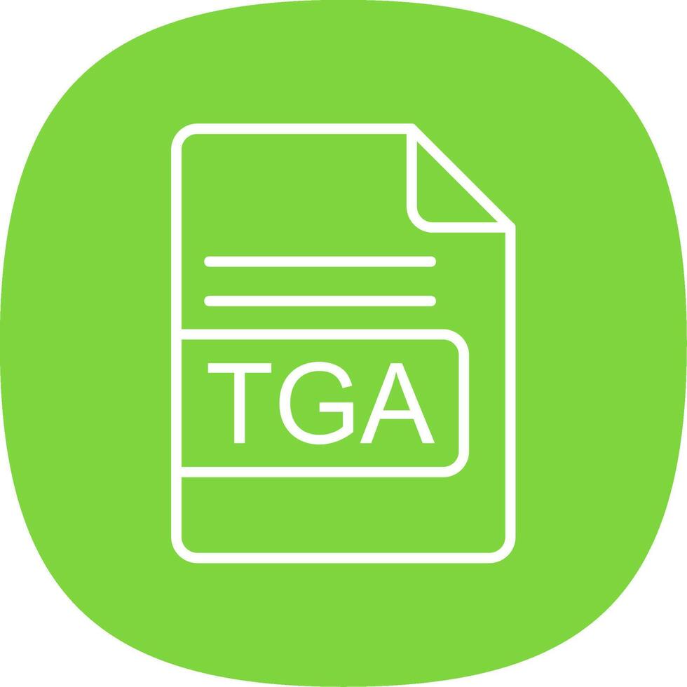 TGA File Format Line Curve Icon Design vector