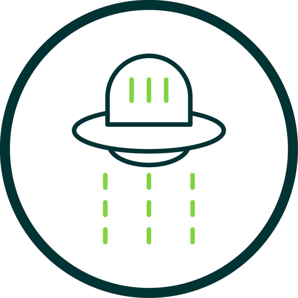 Ufo Hunter Line Circle Icon Design vector