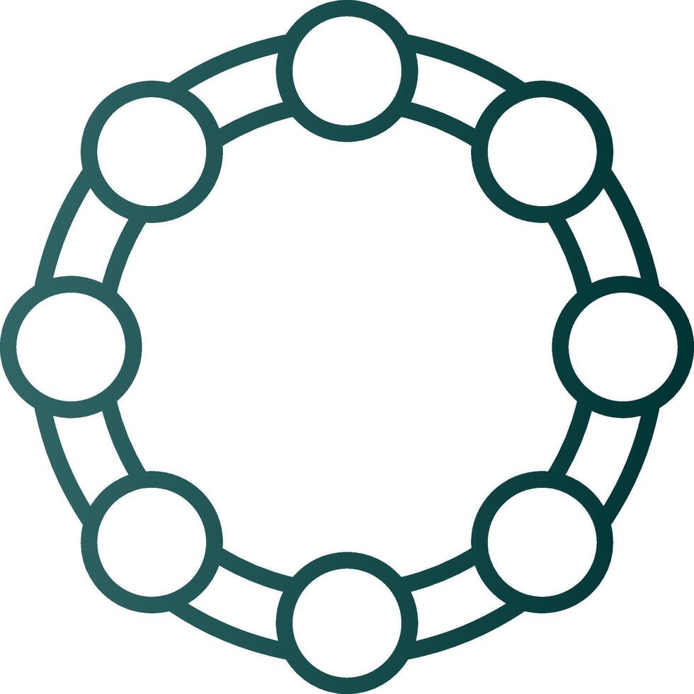 Tambourine Line Gradient Icon vector