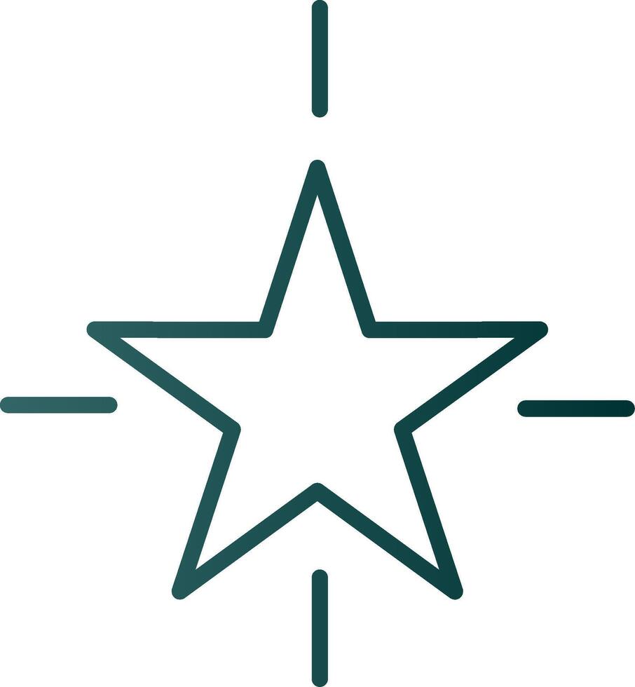 Star Line Gradient Icon vector