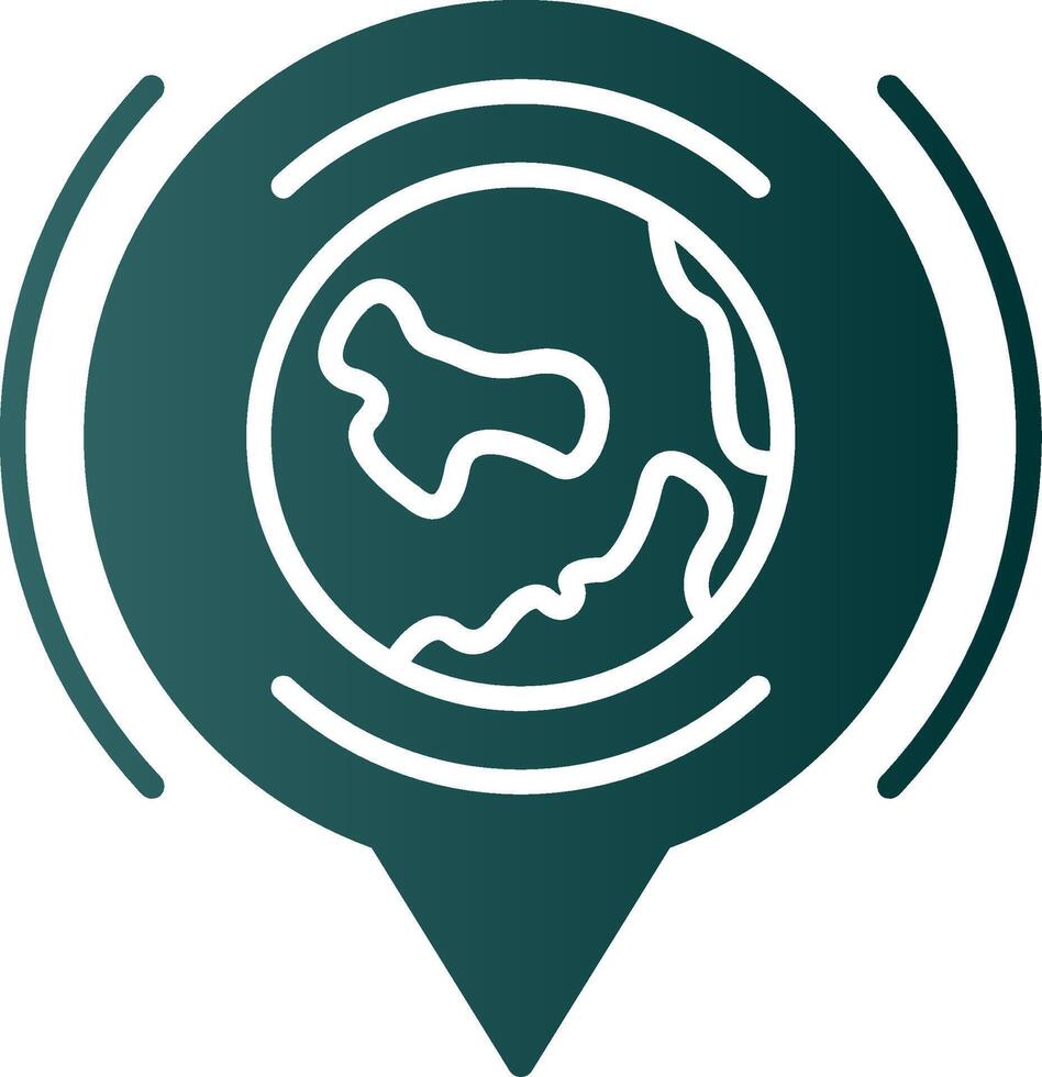 Earth Glyph Gradient Icon vector