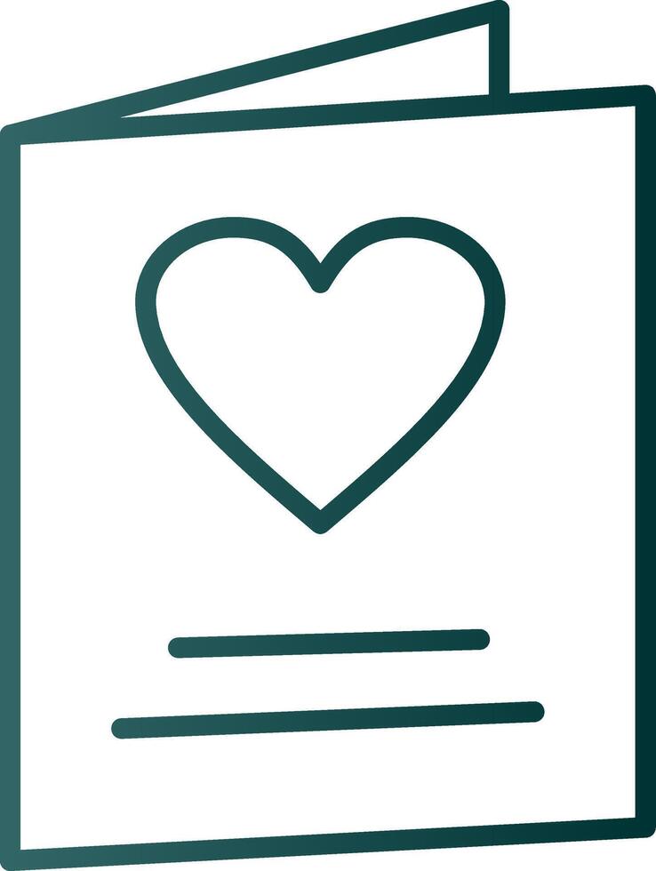 Greeting Card Line Gradient Icon vector