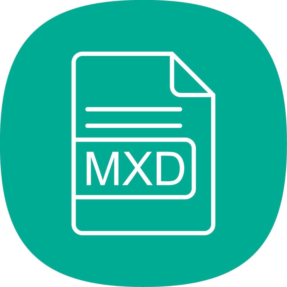 MXD File Format Line Curve Icon Design vector
