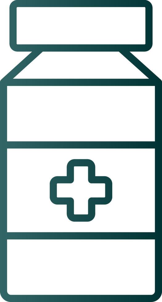 Pill Jar Line Gradient Icon vector