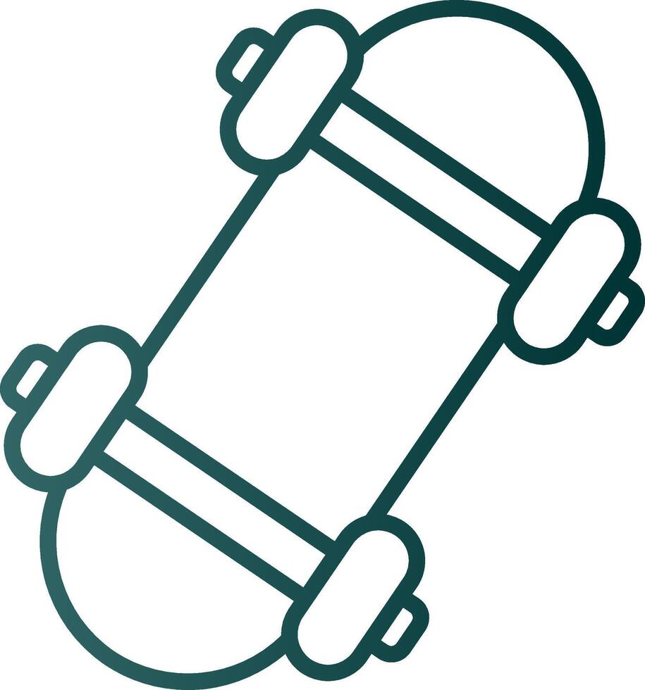 Skateboard Line Gradient Icon vector