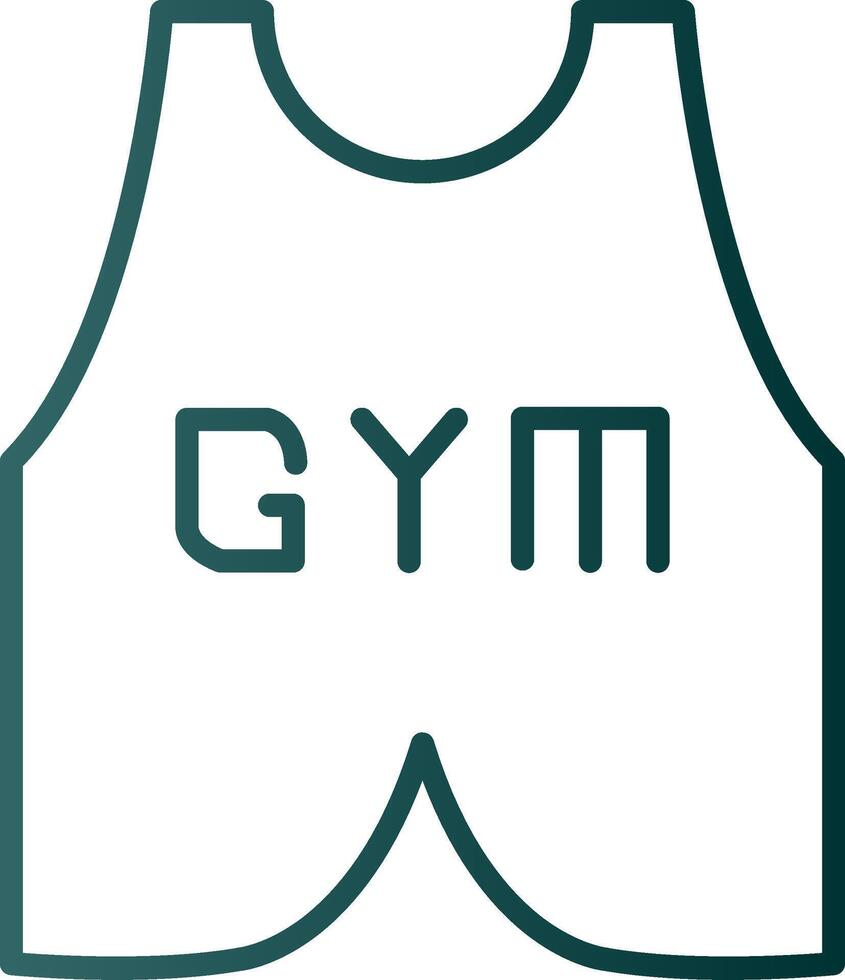 Vest Suit Line Gradient Icon vector