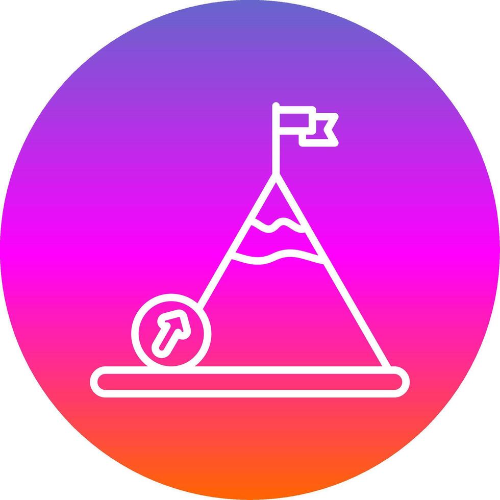 Boulder Line Gradient Circle Icon vector