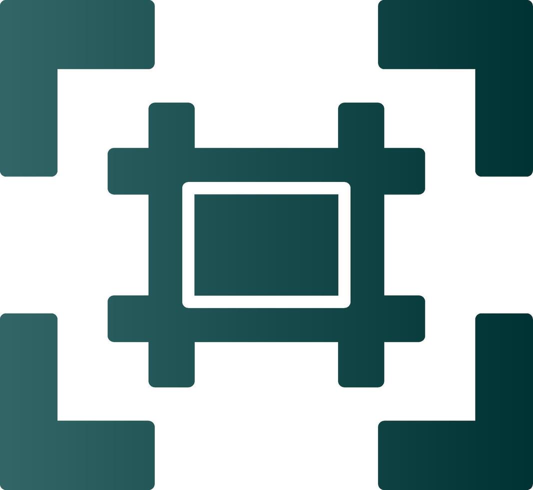 Grid Glyph Gradient Icon vector