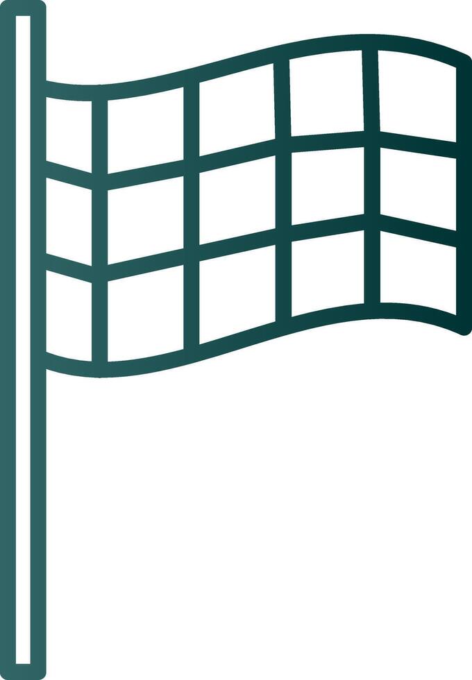 Racing Flag Line Gradient Icon vector