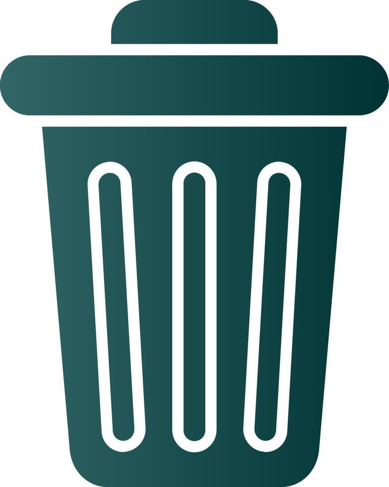 Dustbin Glyph Gradient Icon vector