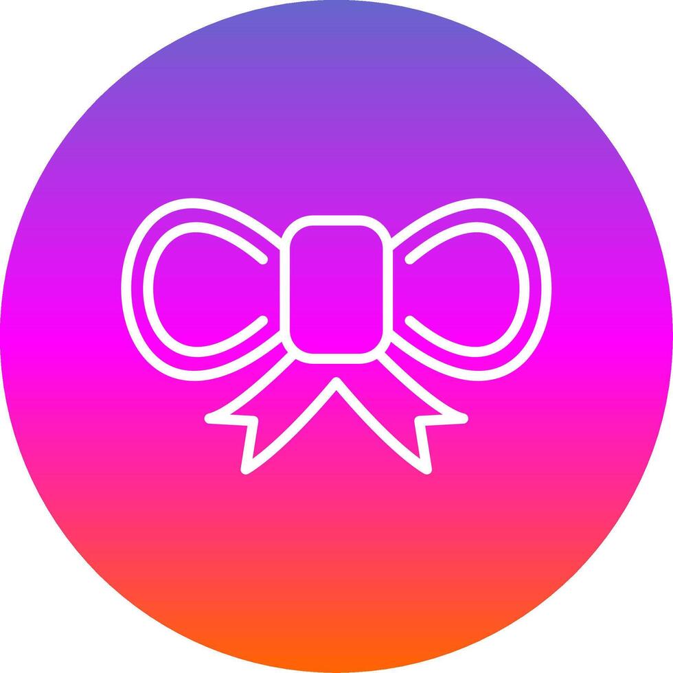 Bow Line Gradient Circle Icon vector