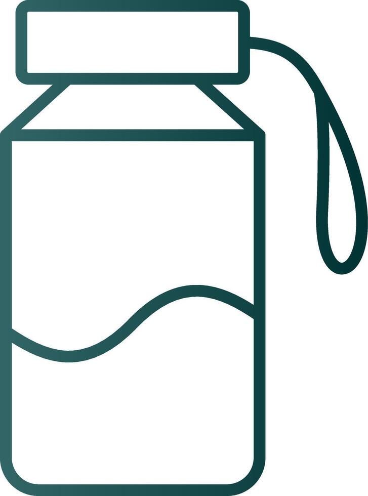 Water Bottle Line Gradient Icon vector
