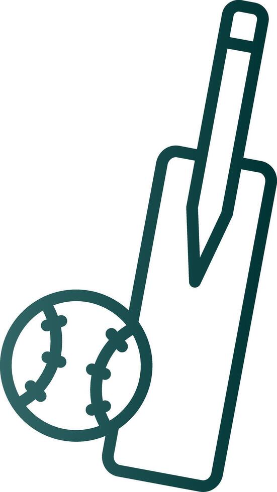 Cricket Line Gradient Icon vector