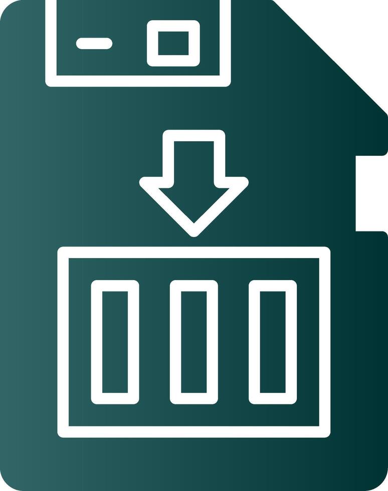 Sim Card Glyph Gradient Icon vector