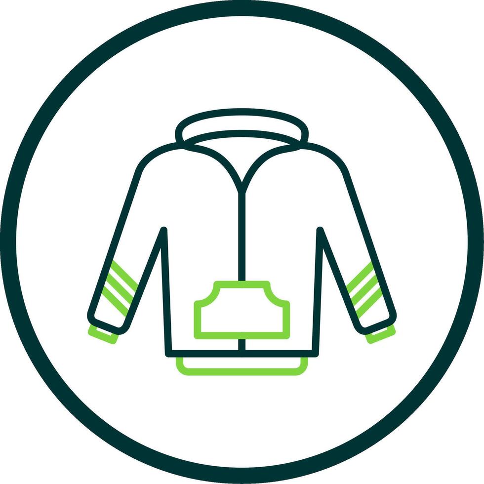 Hoodie Line Circle Icon Design vector