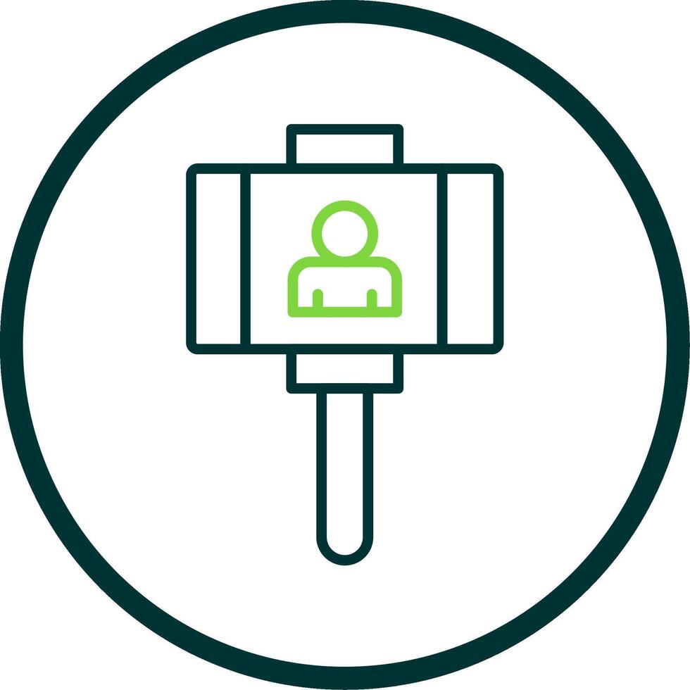 Vlogger Line Circle Icon Design vector